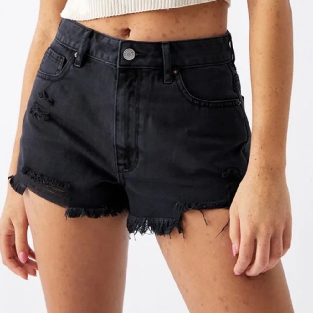 Nwt Pacsun high rise festival black denim shorts